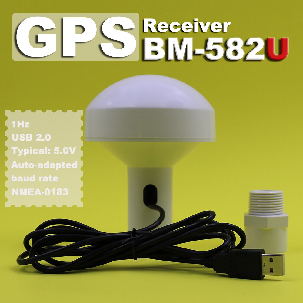 BEITIAN Marine GLONASS GPS Receiver Boat ship GNSS receiver, 9600bps, 4M Flash USB 2.0 Connector with screw tube, BM-582U