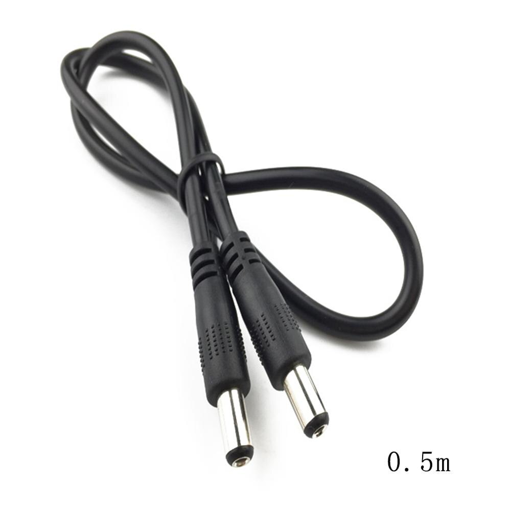DC Power Plug 5.5 x 2.1mm Male To 5.5 x 2.1mm Male CCTV Adapter Connector Cable J6PD: 50cm
