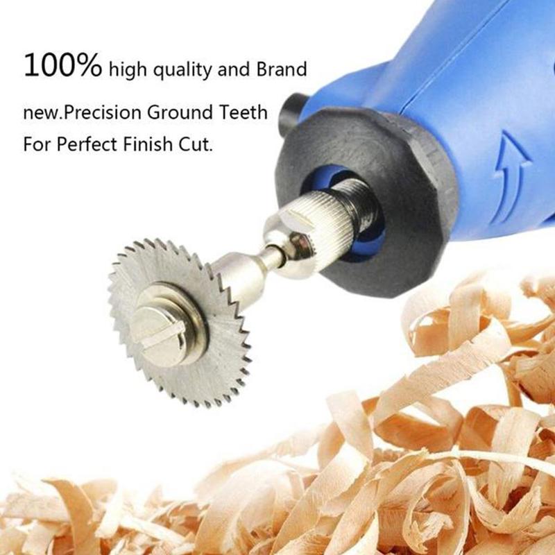 HSS Circular Saw Blade Rotary Tool For Cutting Metal Wood 7pcs Set Mini Power Discs Drill Mandrel Tool