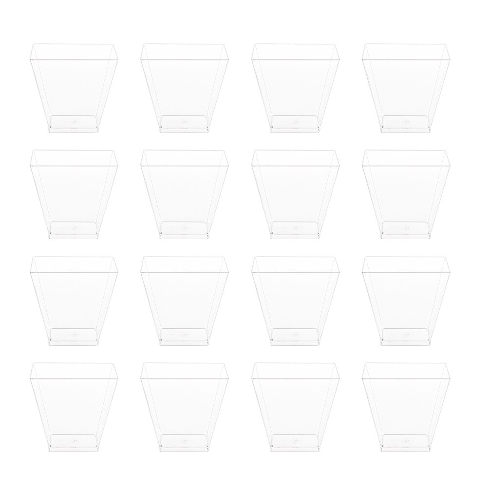 25Pcs Dessert Beverage Cups Plastic Dessert Visible Cups Ice Cream Cups: Default Title