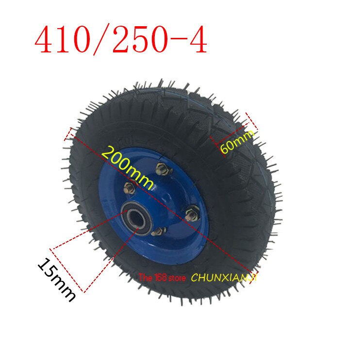 Pneumatic tire for 8-inch trolley 410/250-4 wheelbarrow wheels