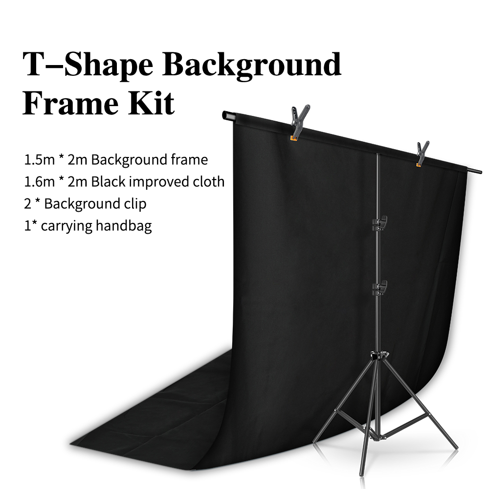 Soporte de fondo para fotografía, sistema de soporte Chromakey, Kits de luz, Video, poliéster, algodón, estudio fotográfico con bolsa de transporte, 2m x 2m: Castaño