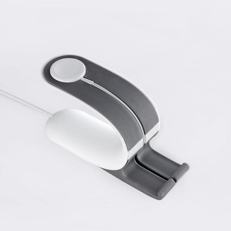 2 in 1 multi-ladestation mit dockingstation und ladegeräthalterung für apple watch, iphone, mobiltelefone und tablets: Grau