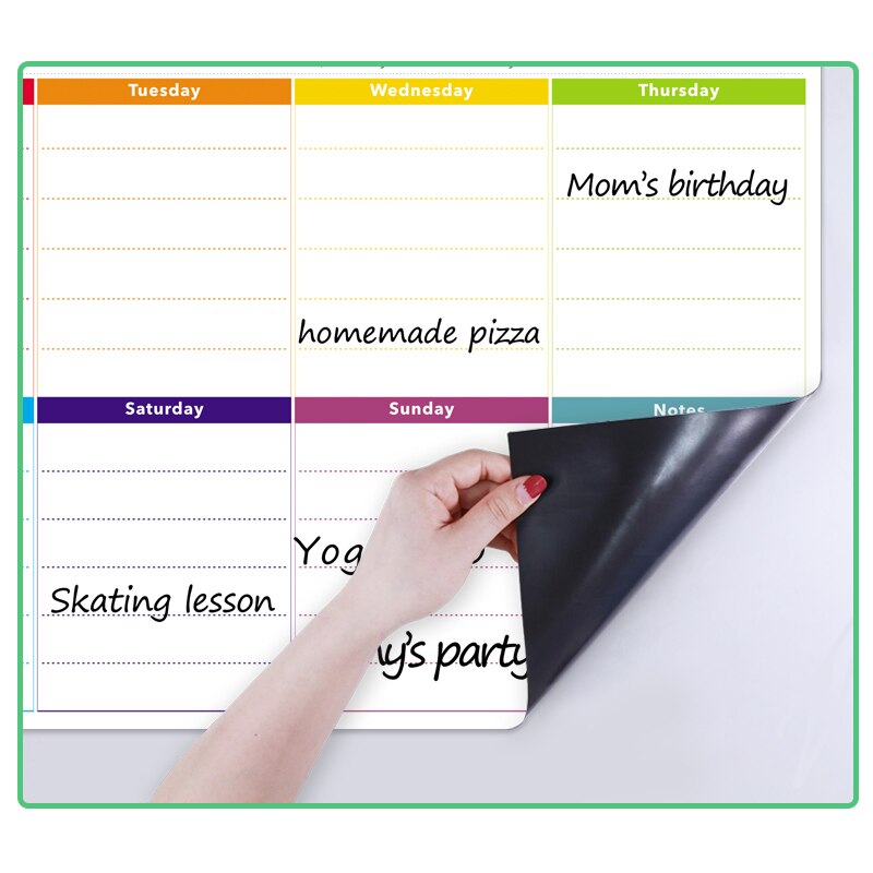 Magnetic Monthly Planner Smart Calendar Erase Board Daily Weekly Planner Message Notes Boards for Classroom Kitchen Refrigerator