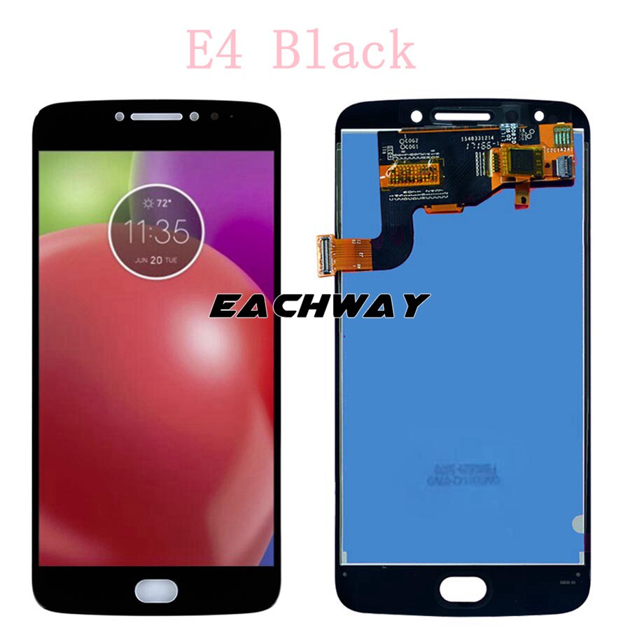 Pour Motorola Moto E4 LCD E4 Plus affichage écran tactile numériseur assemblée XT1766 XT1763 XT1770 XT1771 XT1772 XT1773 affichage: E4 Black
