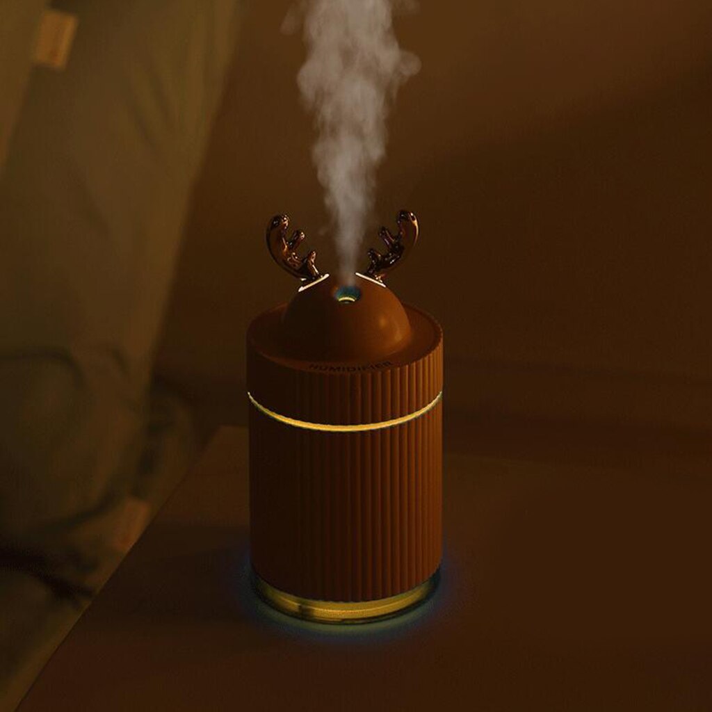 Humidificateur d'air LED veilleuse diffuseur d'huile essentielle 6 heures de pulvérisation constante