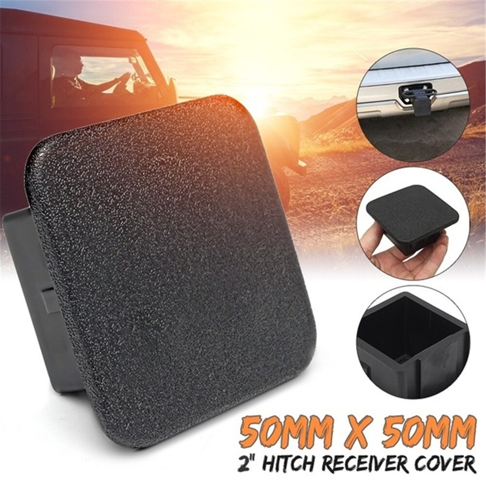 1/2 Pcs 2 Inch Trekhaak Cover Plug Cap Rubber Tow Ontvanger Buis Plug Cap Bescherm Zwart Haak Cover Cap auto Accessoires