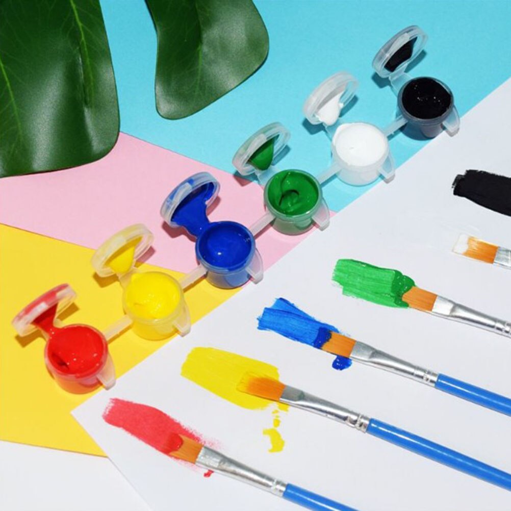 12 couleurs vives lavable Gouache peinture peint à la main doigt peinture bricolage Art Graffiti Pigment ensemble pour les enfants débutants
