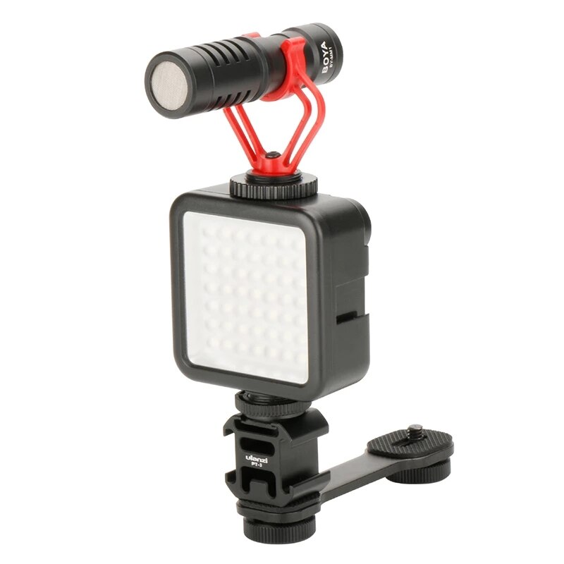 Ulanzi PT-3 Metall Verlängerung Bar 3 Kalten Schuh Halterungen für Zhiyun Glatte 4/DJI OSMO/Vimble 2 Gimbal LED Licht durch-MM1 Mikrofon