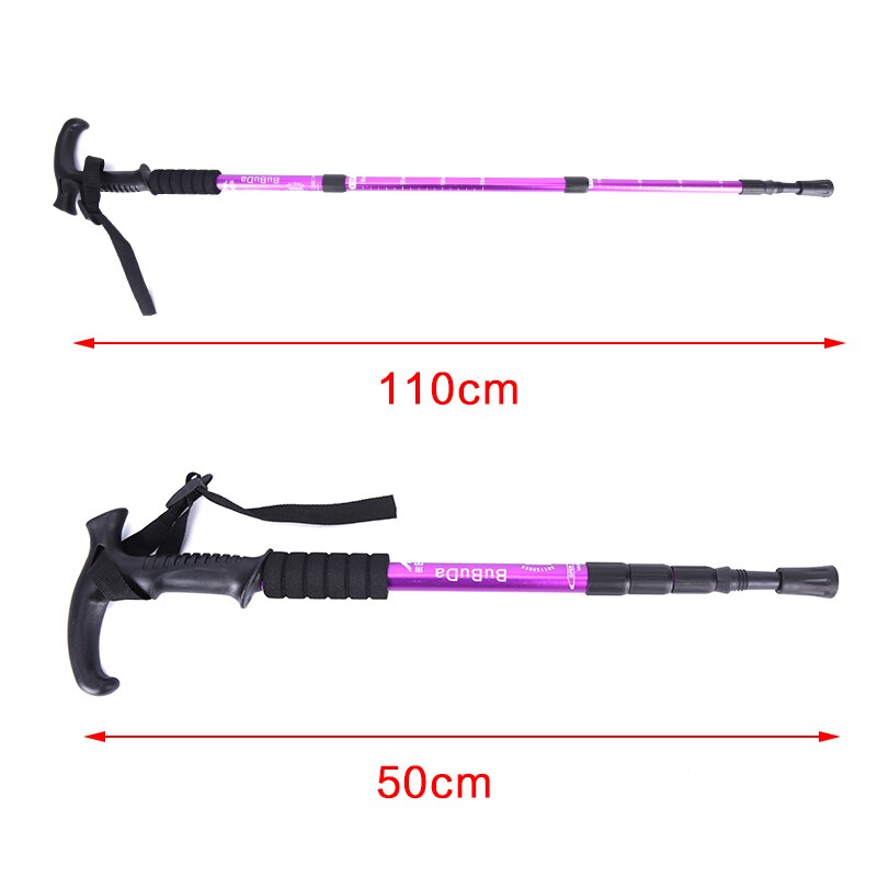 Anti Shock Nordic Walking Poles Sticks Telescopic Trekking Hiking Folding Walking Stick Canes with Rubber Tips Protectors