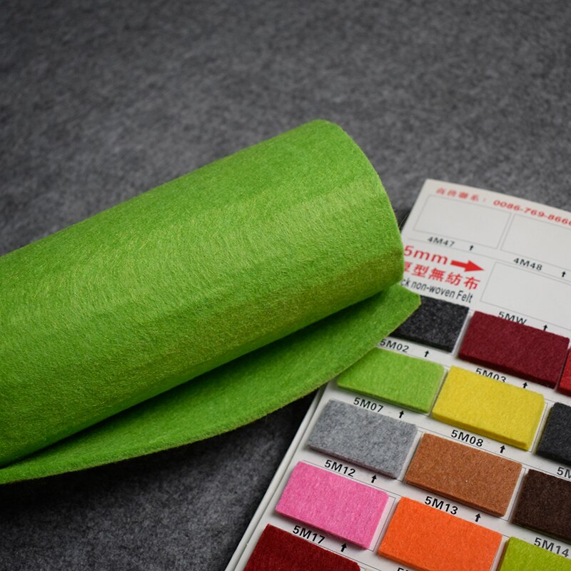 45 x 90cm 5mm tykt hårdt håndarbejde filt grøn filt jul håndværk filt håndværk syemateriale til børnehave filtemner: 5 m 07