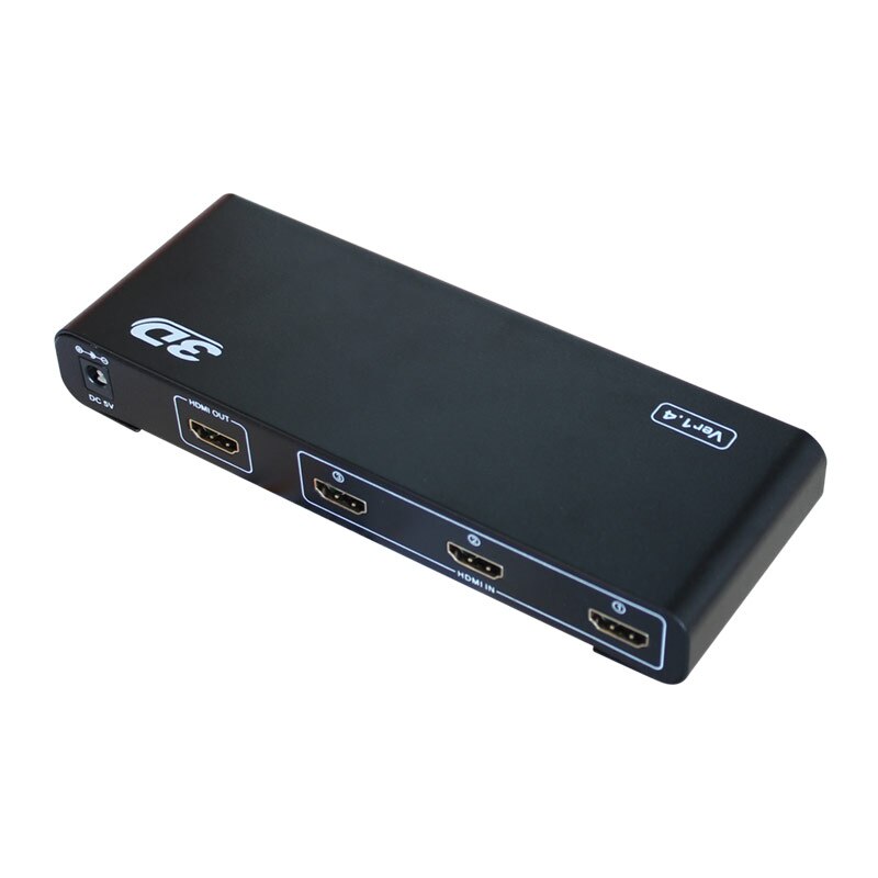 3 in 1 out HDMI-Compatible Switch, 3 Port 4K*2K Switcher Splitter Box Ultra HD for DVD HDTV Xbox in LCD display