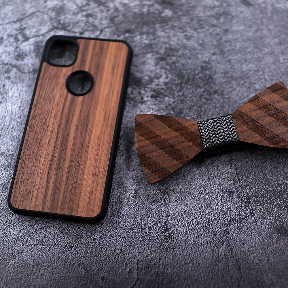 Echt Holz telefon fall Für Google Pixel 4 4a XL Schlank Retro Anti-scratch TPU Abdeckung Für Google Pixel 4 4A Holz Fall schutz