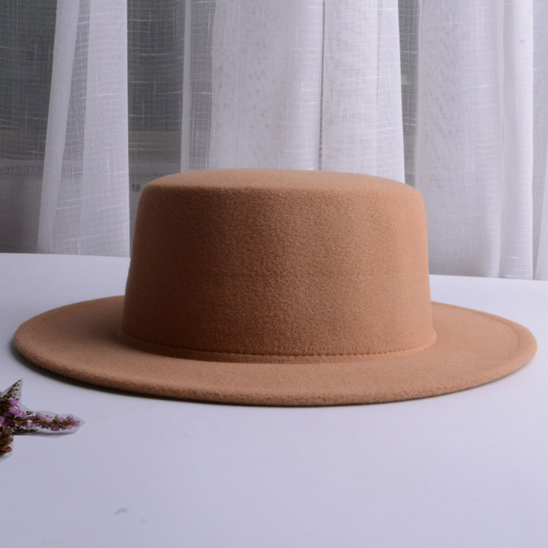 Bred rand svart fedora hat svinekage hat mænd damer filthuer mænd kvinder sorte herre hatte fedoras: 1