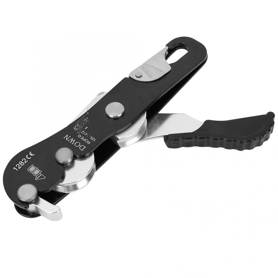 Abrazadera de cuerda para escalada en roca, mosquetón con freno automático, Pinza de agarre, accesorios de escalada, 150kg