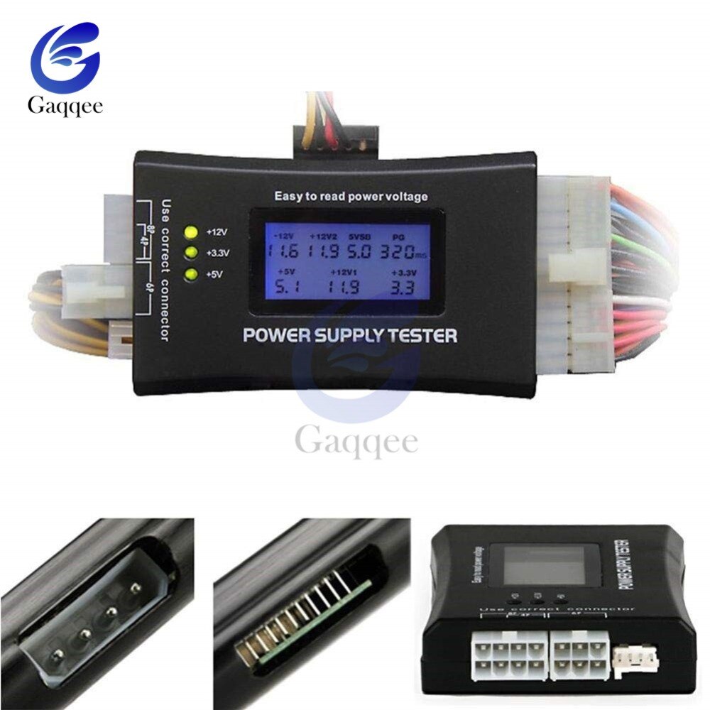 Digitale Lcd Display Pc Computer 20/24 Pin Voeding Tester Controleer Quick Bank Supply Power Meten Diagnostic Tester Gereedschap