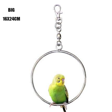 Creativo Uccello del Pappagallo Zampa Giocattolo Altalena Appeso FAI DA TE Uccello Gabbia Parrocchetto Pesce Persico Del Basamento Amaca Anello Ponte Forniture per Animali Da Compagnia di Trasporto libero: A grande