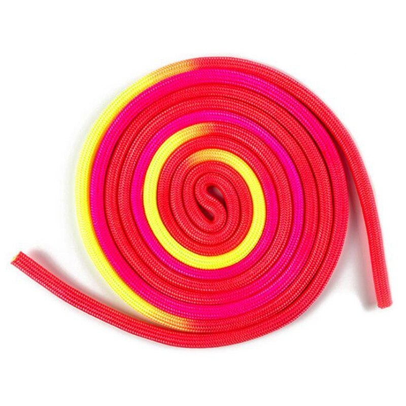 Esporte ginásio arco-íris cor corda de ginástica rítmica sólida competição artes formação corda ginástica rope2