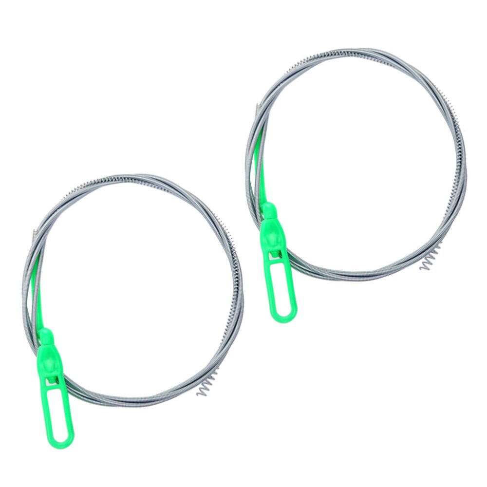 2Pcs Hand-Operated Pipe Cleaner Verlengen Draad Lente Baggeren Voor Badkamer Bad Wc Aanrecht