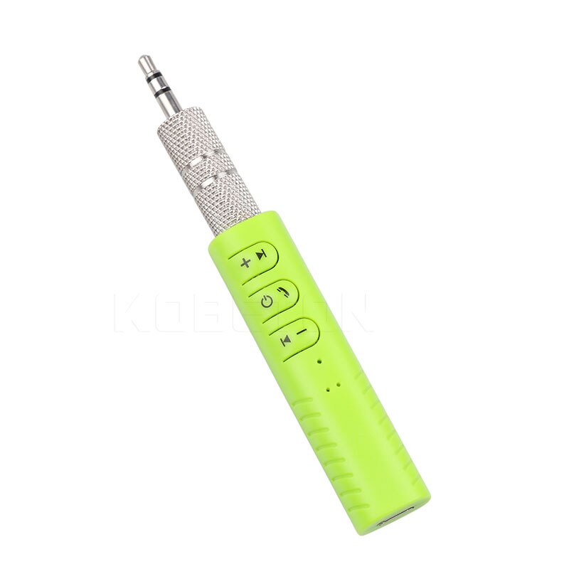 Bundwin Auto Bluetooth Empfänger Aux 3,5mm Jack Mini Hände frei Auto Adapter Dongles für Lautsprecher Auto Bausatz: Grün