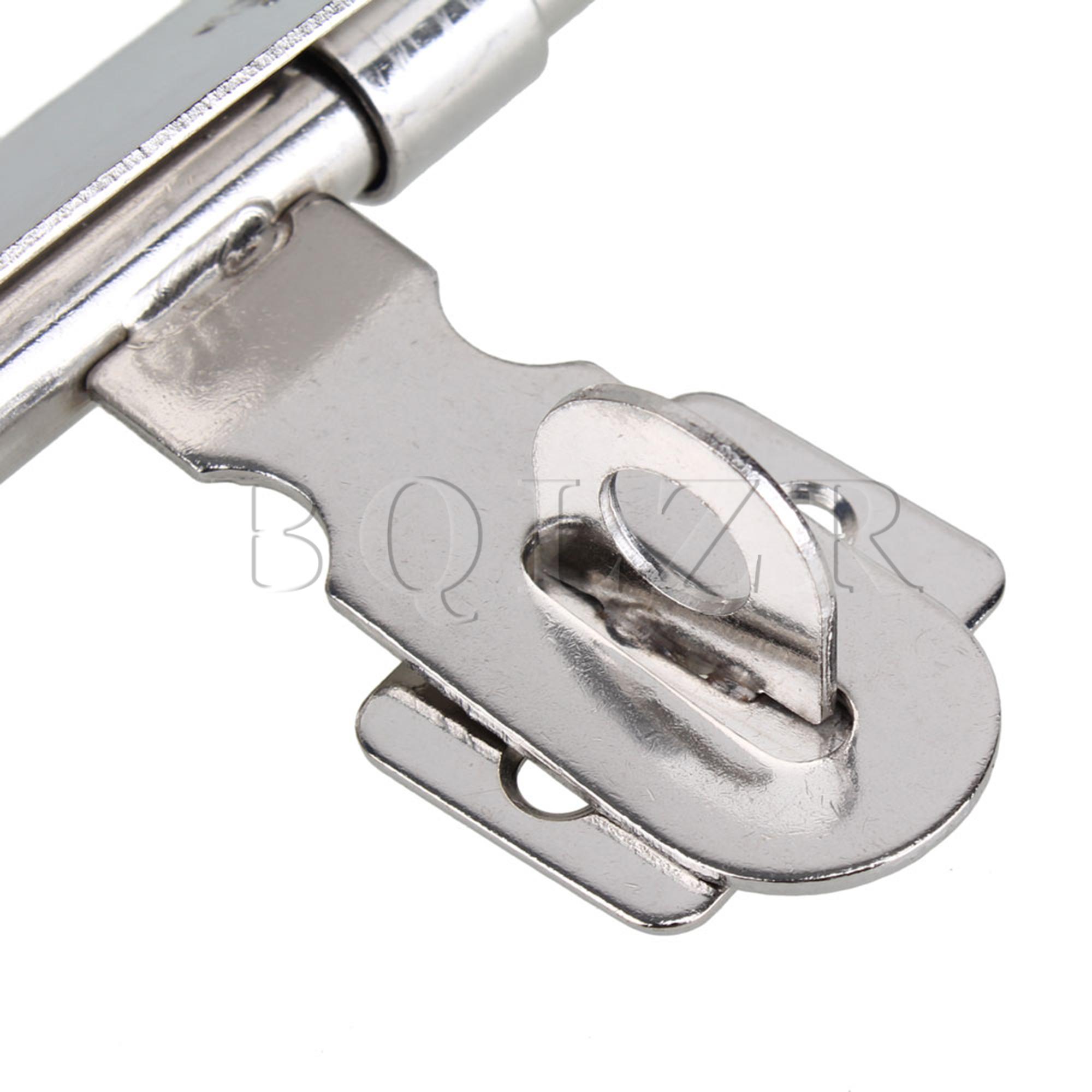 BQLZR Necked Barrel Bolt Hasp Cupboard Door Lock Stainless Steel Padlock Clasp 11.3cm