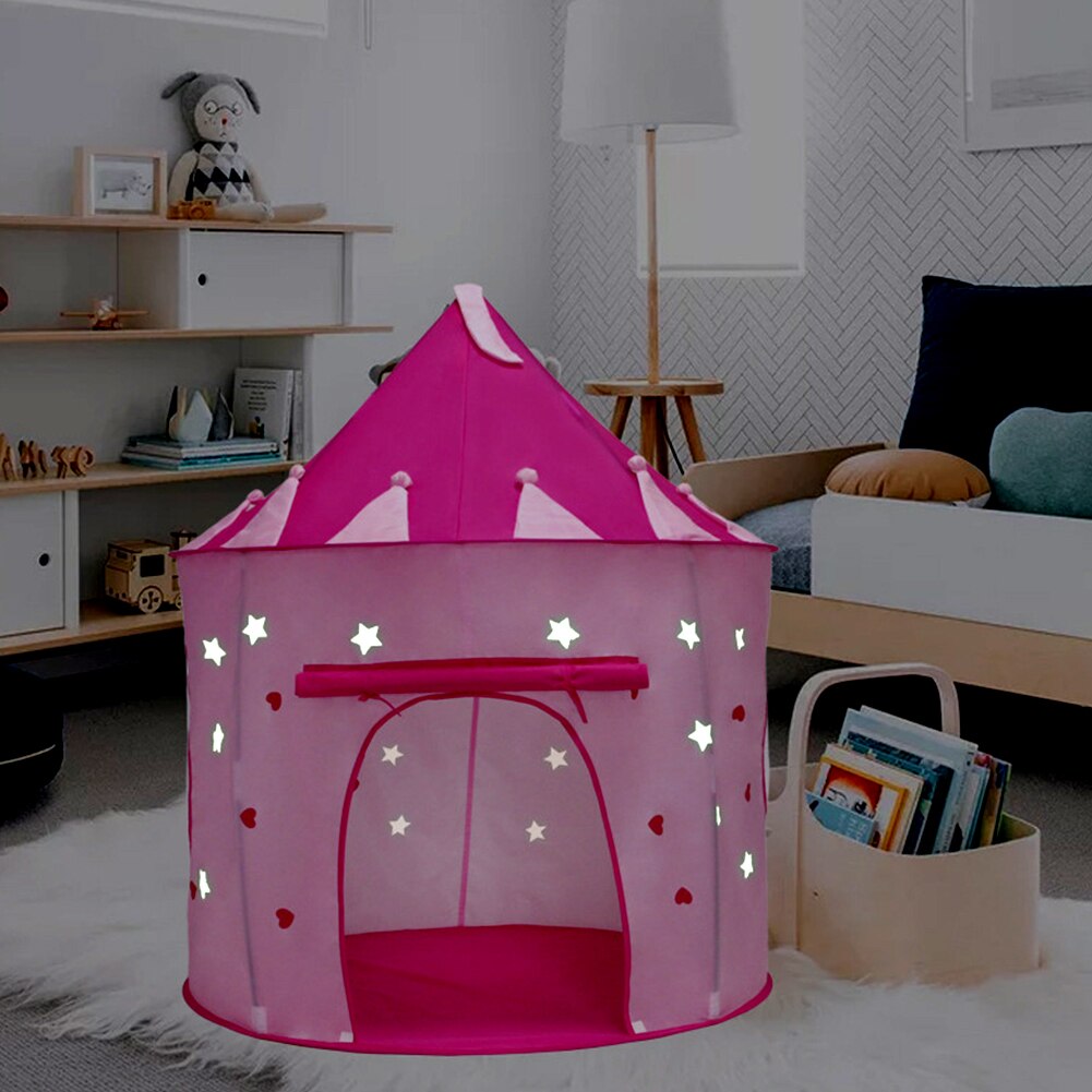 Bambini yurta castello notte maglia luminosa traspirante bambini Playhouse gioco al coperto tenda principessa L5