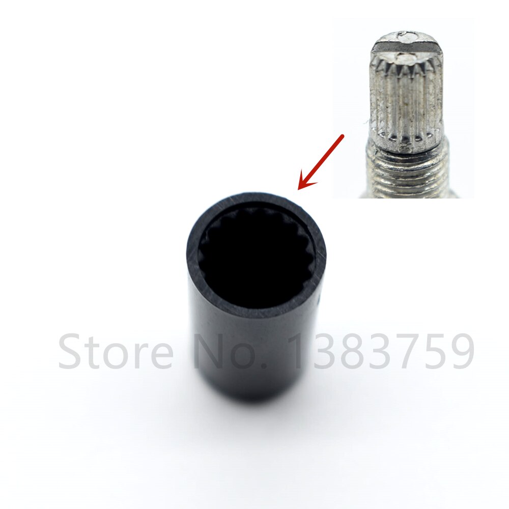 10Pcs 7.5Mm * 14Mm Potentiometer Knop 6Mm Gekarteld Gat Potentiometer Bijpassende Hoed Zwart