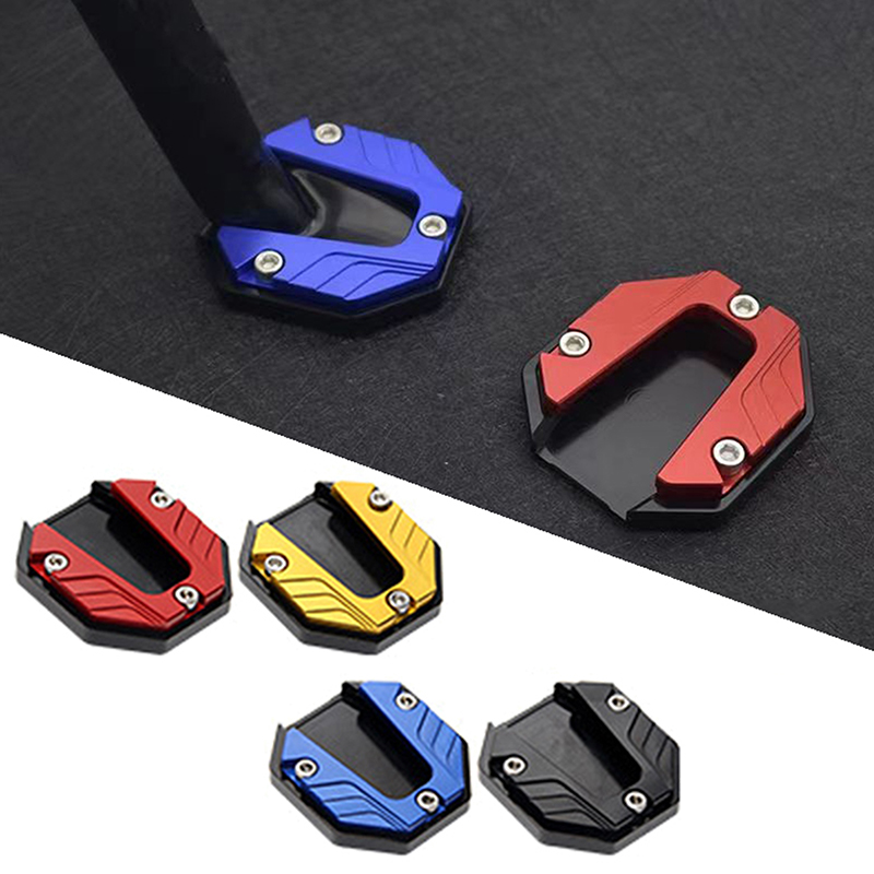 Verlengstuk voor scooter- en motorfietsstandaard - antislip, vergrote basisplaat voor ondersteuning en stabiliteit van de zijstandaard van de fiets.