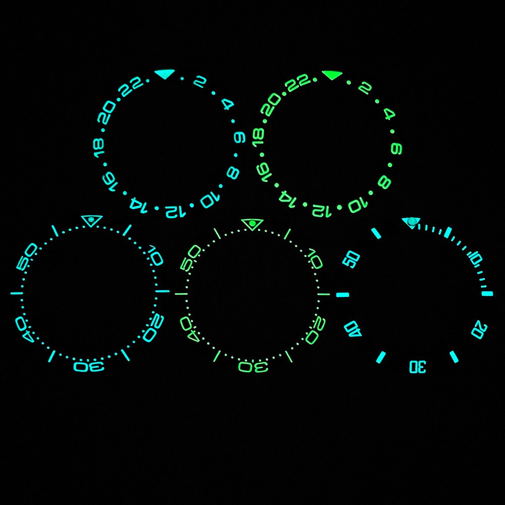 38*30.8mm Sloping Super Luminous Ceramic Bezel Insert Divers Replacement of watch accessories parts