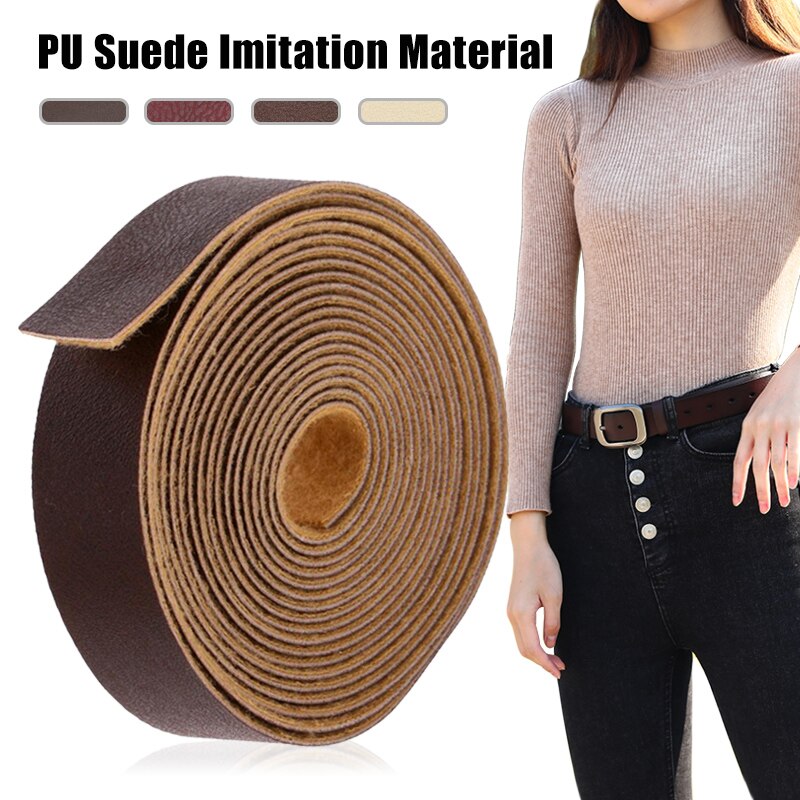 10Meter Diy PU Leather Crafts Straps Strips For Leathercrafts Accessory Belt Handle Crafts Making 1.5/2cm Wide Durable Sturdy