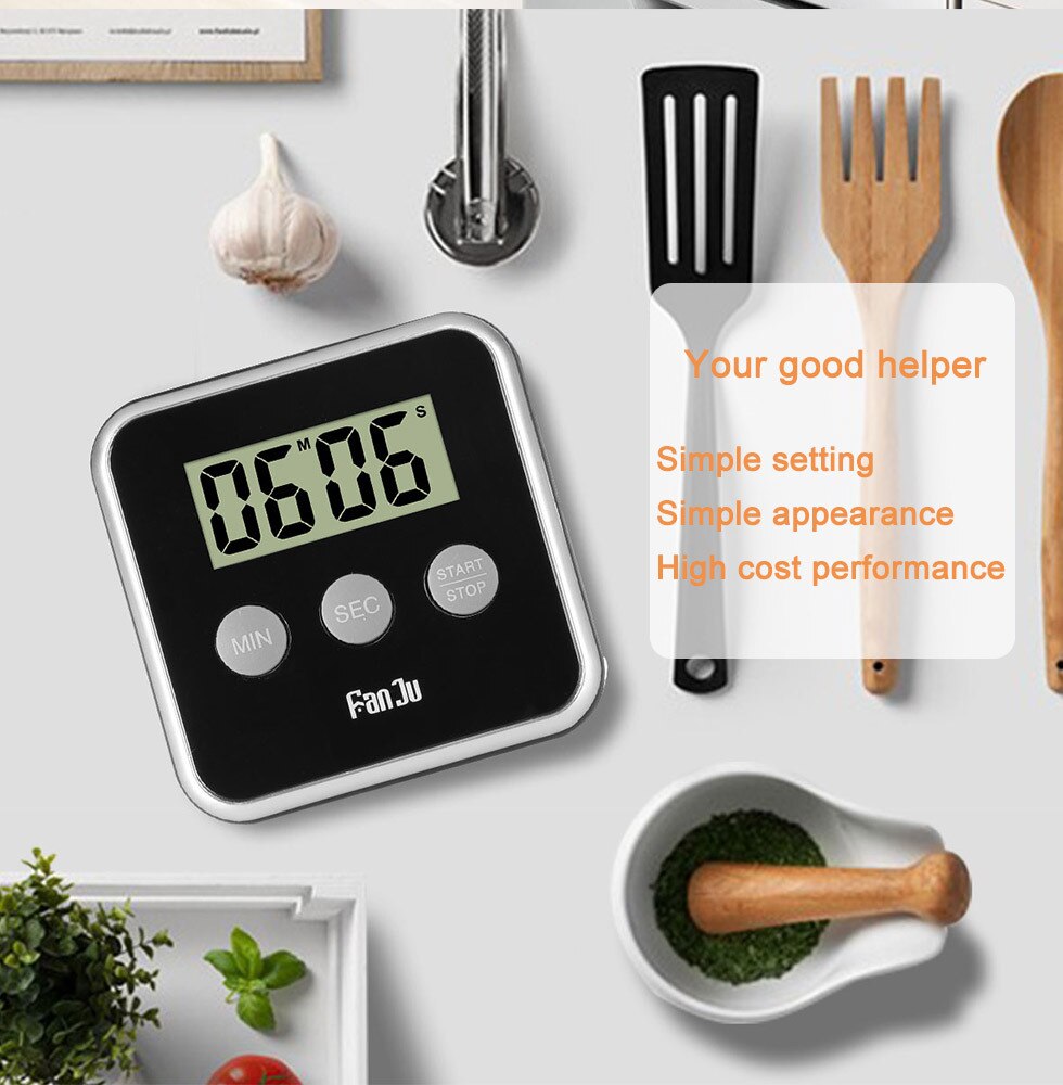 Reloj Digital temporizador digital temporizador y cronómetro digital despertador reloj de mesa escritorio cocina laboratorio temporizador electrónico con imán