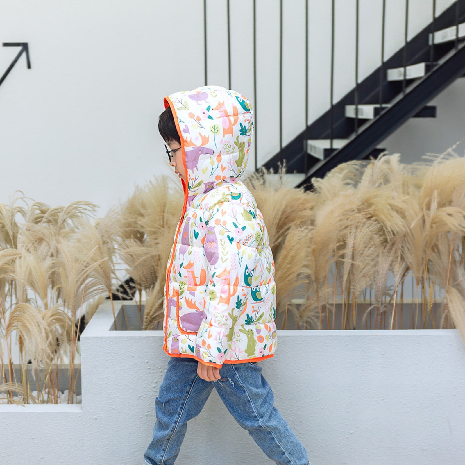 Meisjes Jas & Uitloper Kinderen Katoen Gewatteerde Jas Jongens Winter Kleding Warme Jassen Cartoon Куртка Для Мальчика Kapmantel kids