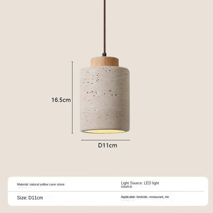 Japanse Stijl Kroonluchter Steen Hanglamp Travertijn Ophanging Plafond Led Hanglamp Kithcen Island Living: Warm White / Chocolade