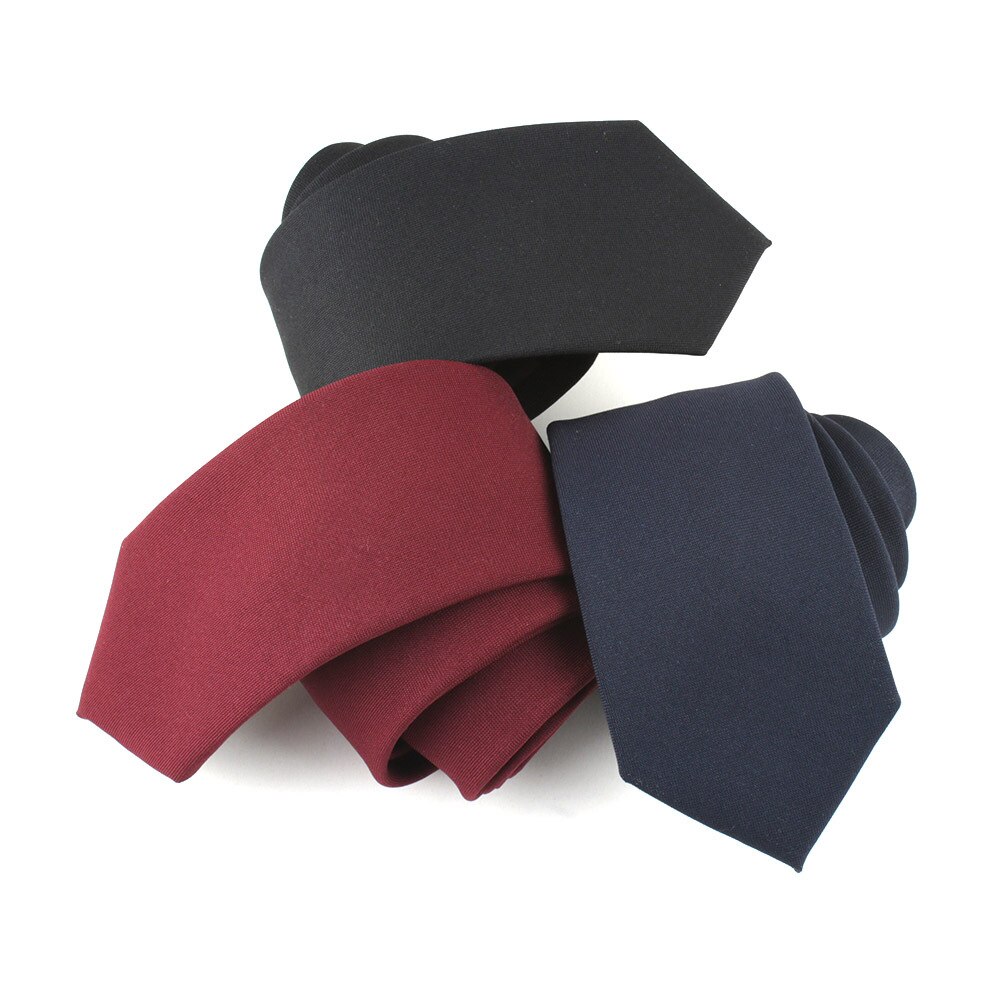Black Neck Silk Ties For Men Casual Suits Solid Tie Gravatas Skinny Mens Neckties For Business Wedding Slim Men 7cm Ties