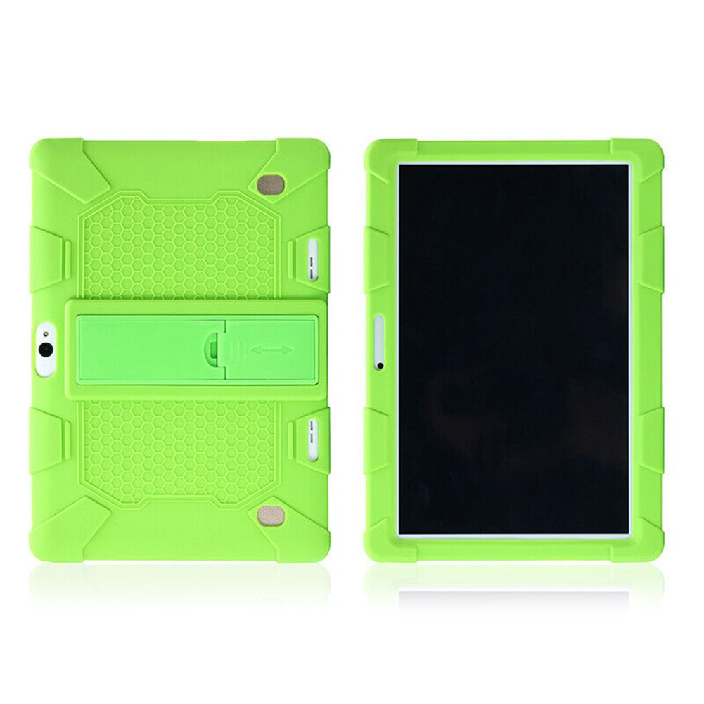 Universale Shockproof Del Silicone Del Basamento Della Copertura Della Cassa Durevole Anti-impronte digitali per 10.1 Pollici Android Tablet PC di Protezione 24*17*1.3 centimetri: Light green