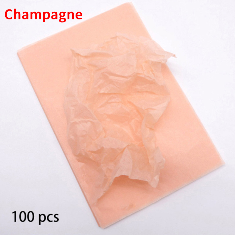 100 fogli/pacco fodera in carta velina per abbigliamento camicia scarpe fai da te fatti a mano A4 traslucido carta da imballaggio per vino confezione regalo: Champagne