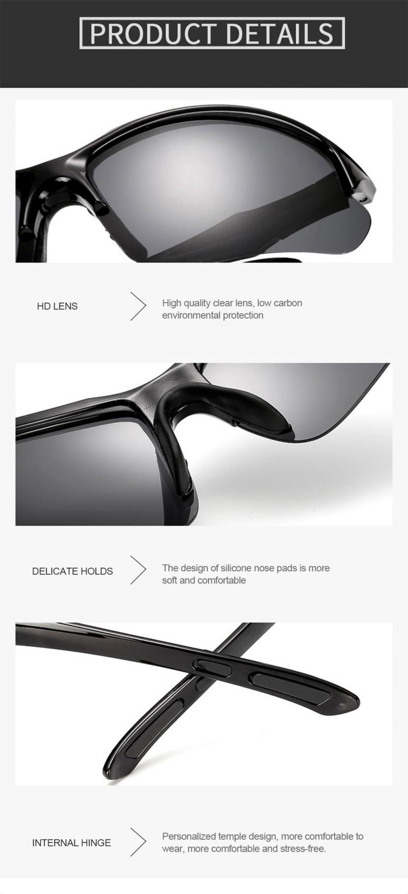 Populaire Gepolariseerde Zonnebril Sport Stijl Sunglasse Riding Bril Outdoor Rijden Vierkante Zonnebril Zon Uv-bescherming Glas