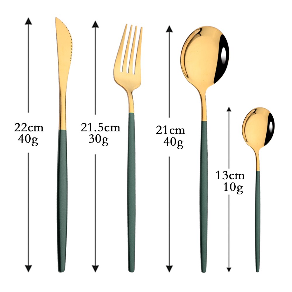 Spiegel Rose Goud Bestek Bestekset Roestvrij Staal Thuis Servies Feest Vork Lepel Dessertmes Keuken Diner Servies Set: Bordeaux