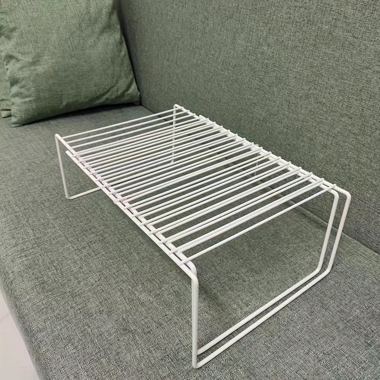1 Stück erweiterbarer Regal-Organizer für Küchenarbeitsplatte, Metall-Schrank-Organizer, Speisekammer Sht, platzsparend, rutschfest, rostfrei: Bronze