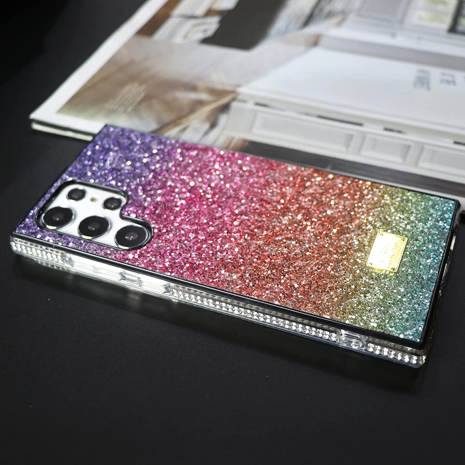 Bling Glitter Luxury Rhinestone Cover for Samsung Galaxy S22 Ultra Case for Samsung S22U S22 S22 Plus Cases Girls Girly Women