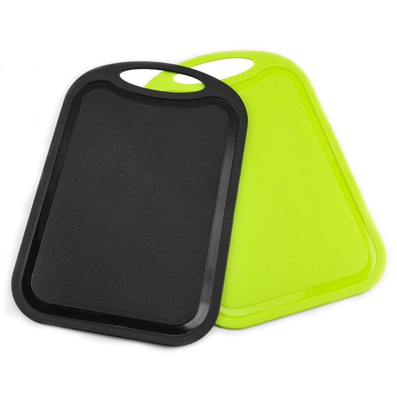 Plastic Chopping Block Meat Vegetable Cutting Board Non-Slip Anti Overflow With Hang Hole Chopping Board Black