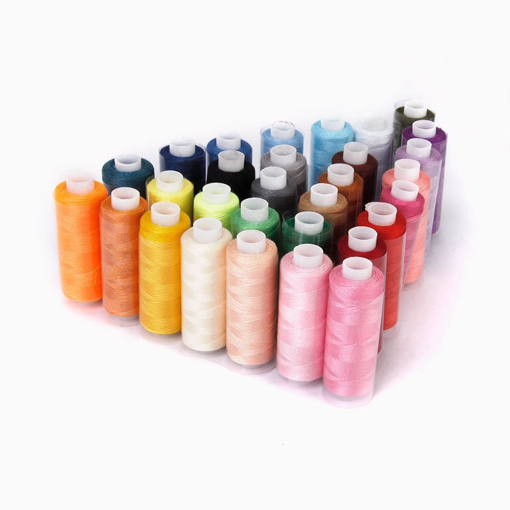 30pcs Polyester Yarn Coils Strings Sewing Quilting Threads DIY Sewing Thread Kit For Hand Sewing (Random Color)