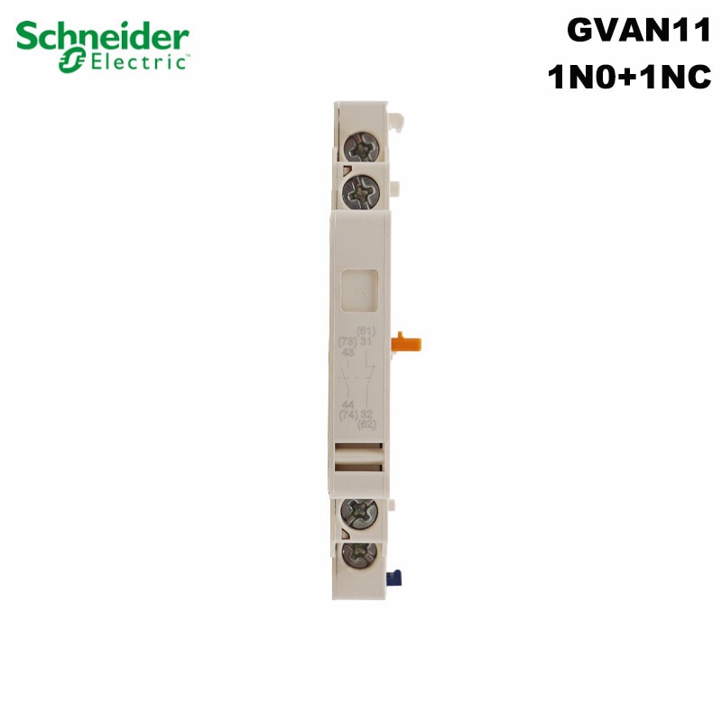 Schneider elektrisk gvan 11 tesys motorafbryder momentan hjælpekontakt  gv2 modul side installeret 1no+1nc beskyttelse