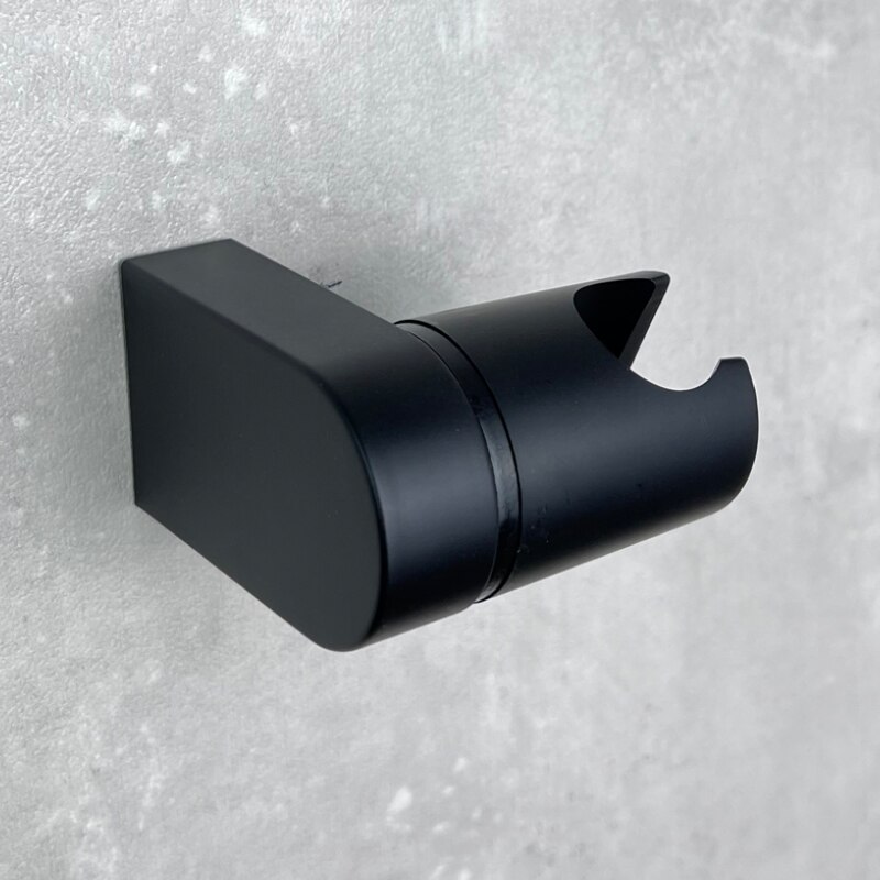 ABS Hand Shower Set 2 Functions Black and Chrome Handheld Swivel Bracket 1.5m Stainless Steel Hose