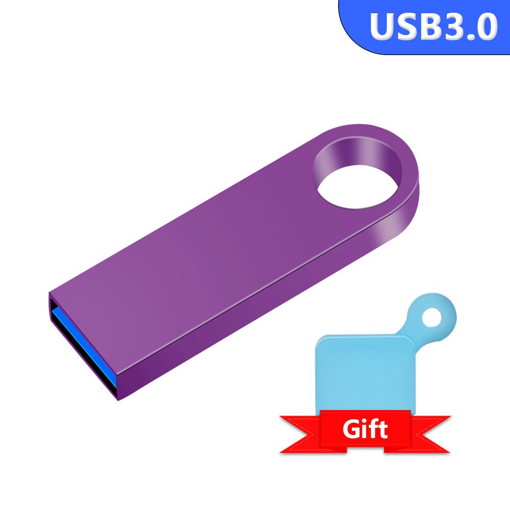 High Speed Pendrive 128GB 64GB 32GB 16GB 8GB Metal USB 3.0 Flash Drive Waterproof Memory Stick 8 16 32 64 128 GB USB Flash 64GB: Blue / 16 GB