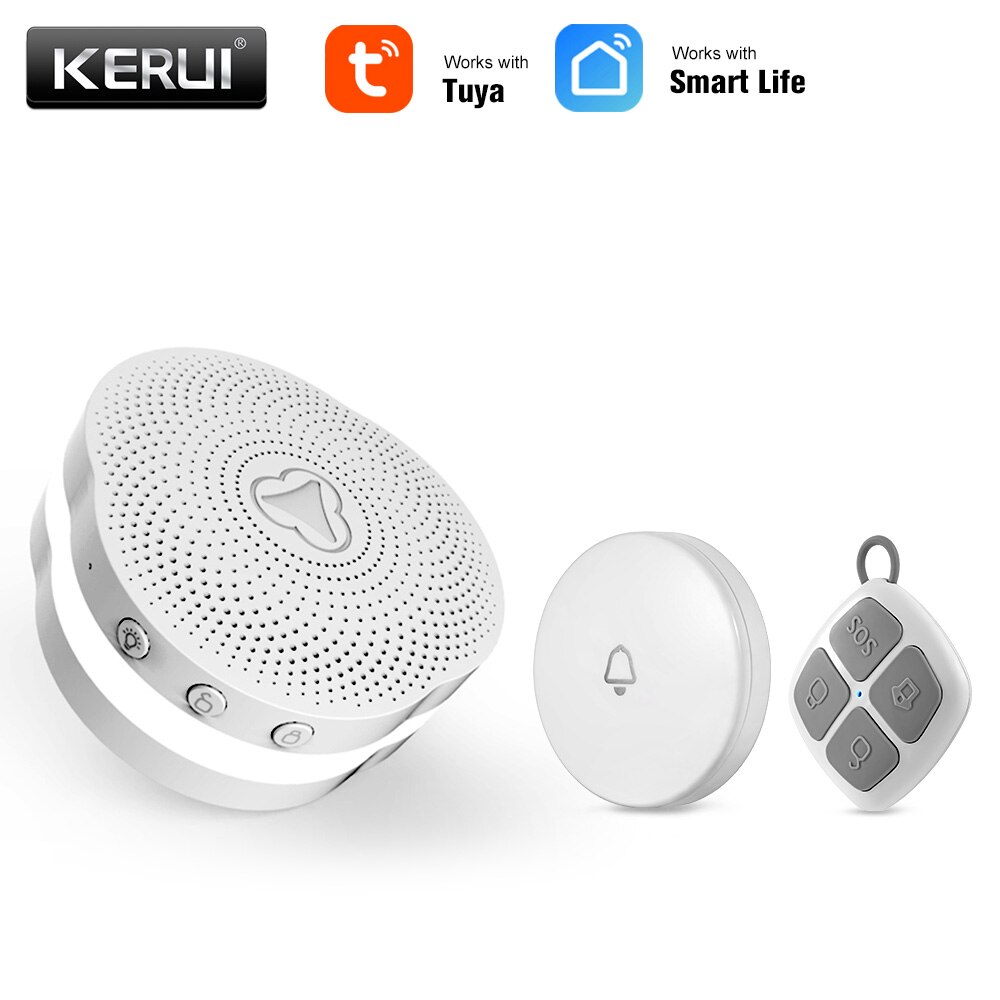 Passerelle multifonctionnelle KERUI Tuya APP système d'alarme sécurité à domicile système d'alarme intelligent fonctionne avec Google Assistant/Alexa contrôle: Package 3