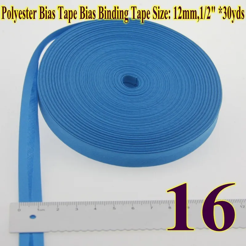 Hoogwaardig polyester biaisband van 12mm (1/2 cm breed en ) x 30 meter lang voor doe-het-zelf naaiprojecten.