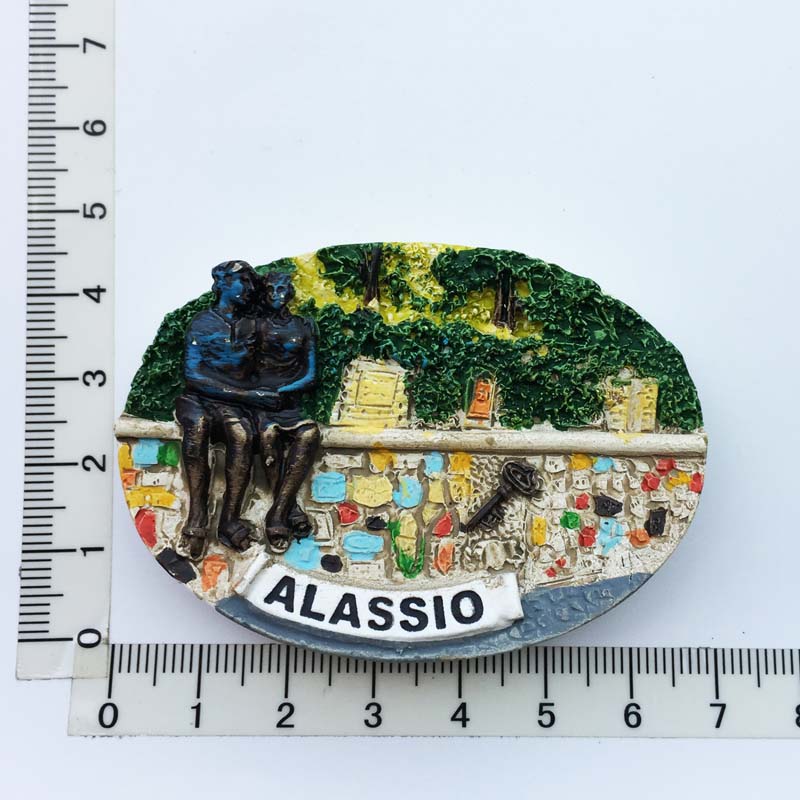 Italia Fridge Magnets Italy Matera Alassio Stresa Tourism Souvenir for the house Refrigerator Magnetic Stickers Home Decoration: Alassio