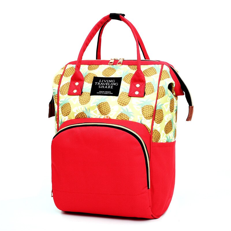 Luiertas Stijl Koreaanse Stijl Multi-Functionele Grote-Volume Rugzak Tas Verpleging Aanstaande Mother 'S Tas: 3389 Red