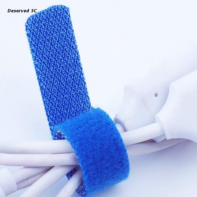 15x Adjustable Polyester Loop Cable Ties Cable Tidy Strap Multi Color Cable Organizer Releasable Velc ro Cleat Strap